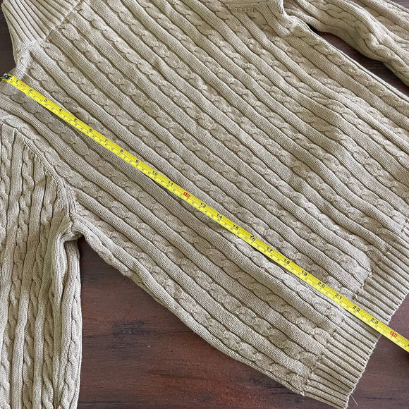 Ralph Lauren Tan Cable Knit Cardigan - Picture 8 of 8